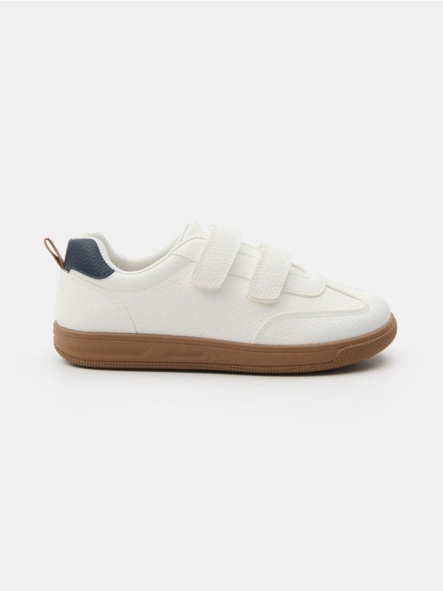 Sinsay - Pantofi sport barefoot cu închidere velcro și branț din piele - alb