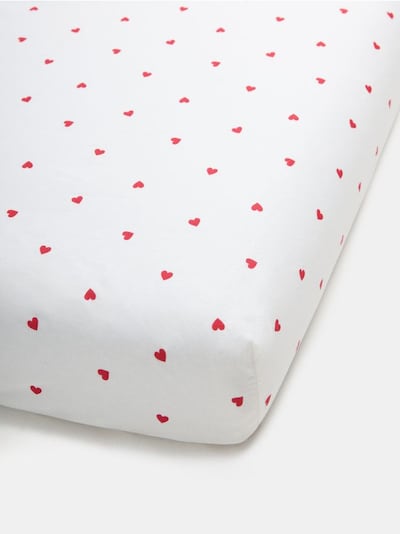 Pamučni čaršav sa gumom sa srcima