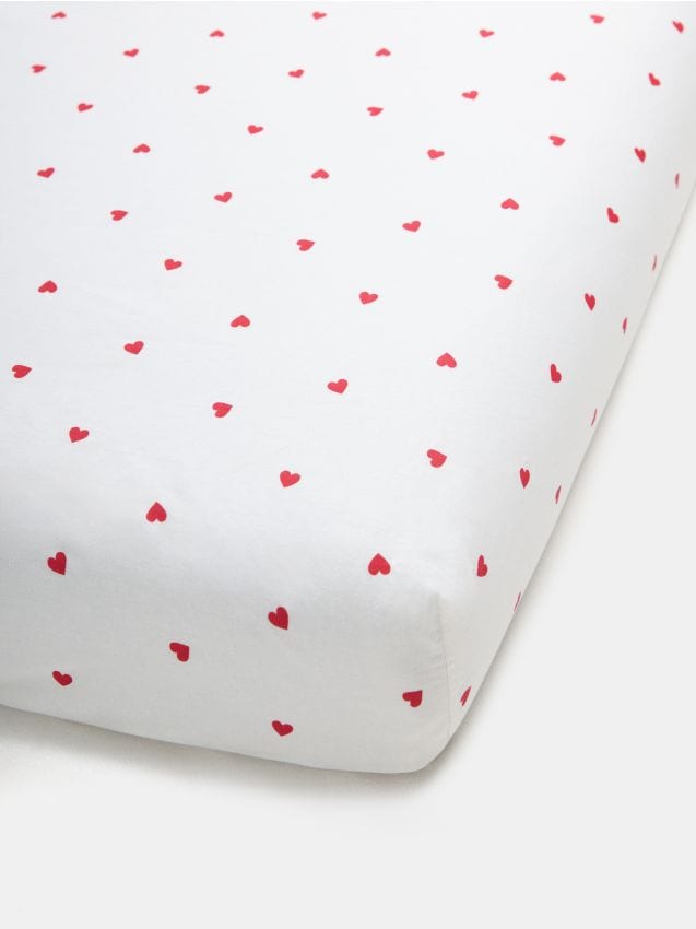 Sinsay - Cearceaf din bumbac cu elastic cu inimioare - multicolor