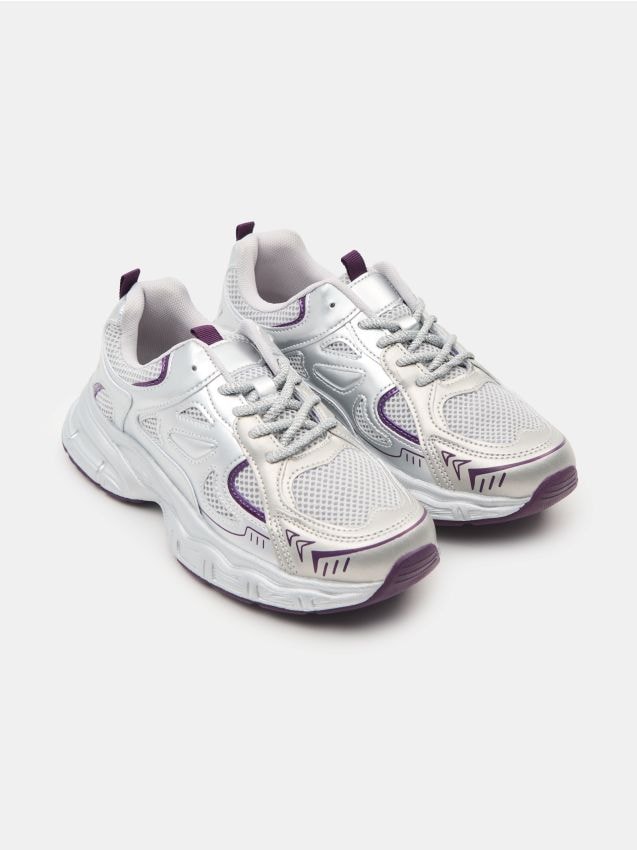 Sinsay - Adidași sport cu talpă ușoară - argintiu