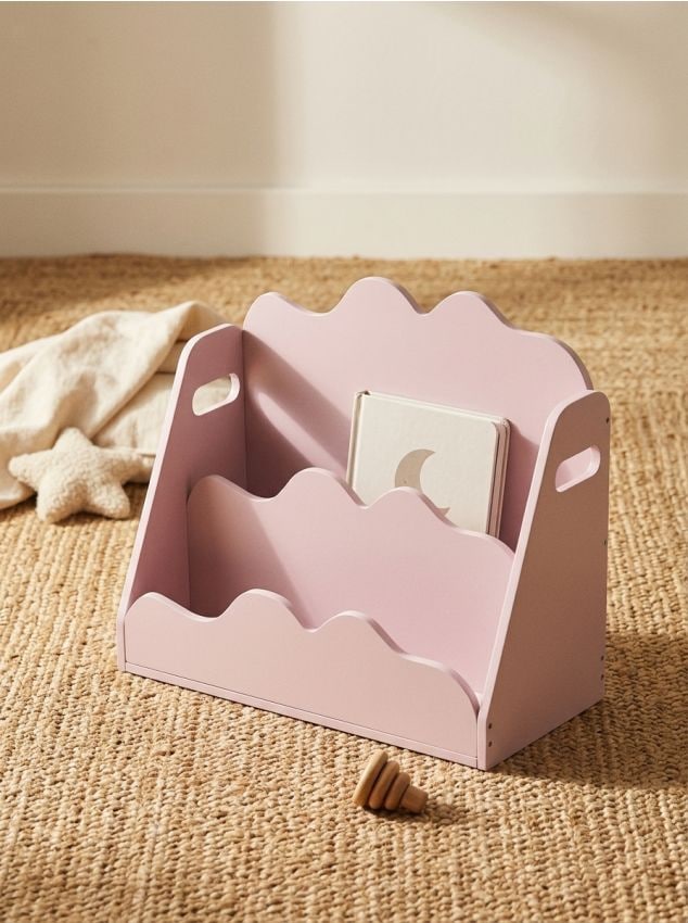 Sinsay - Raft pentru cărți cu margine ondulată - roz-pastel