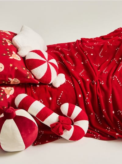 Božićno ćebe sa printom šećernih štapića