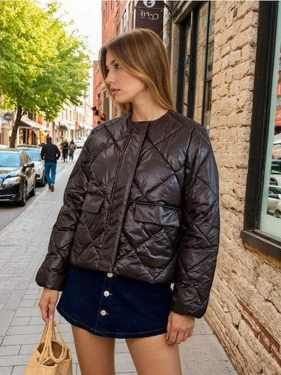 Стьобана куртка з блиском