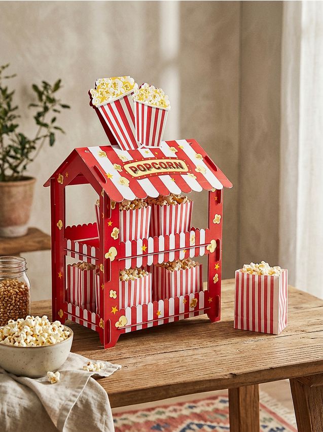 Sinsay - Suport și recipiente pentru popcorn 13 pack - roșu