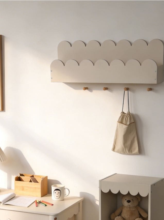 Sinsay - Raft de perete cu margine ondulată - nude