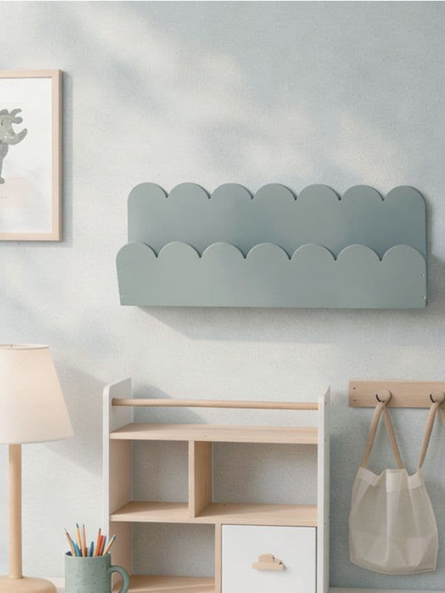 Sinsay - Raft de perete cu margine ondulată - verde-închis