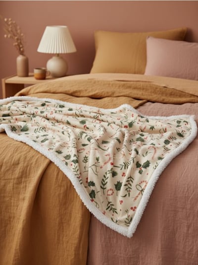 Dvoslojni ćebe sa božićnim motivom