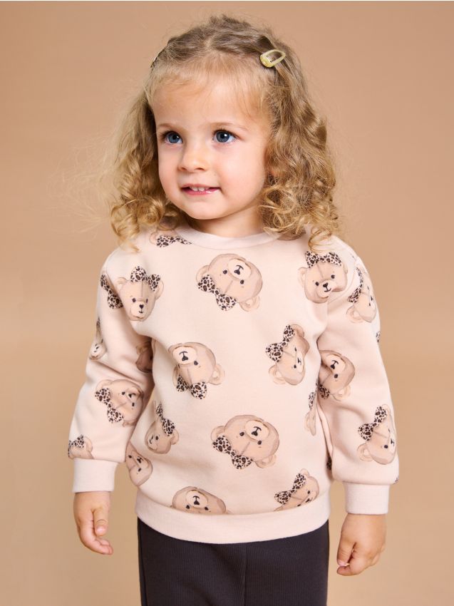 Sinsay - Zateplená súprava: mikina a nohavice - pastelová ružová