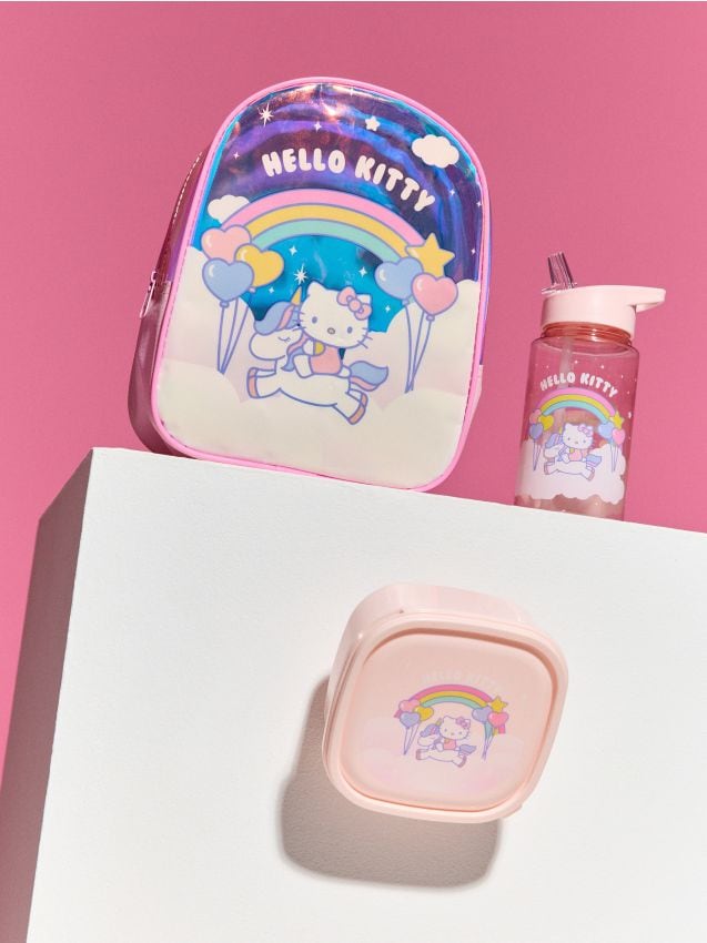 Sinsay - Set: rucsac, bidon și lunchbox Hello Kitty 3 pack - multicolor