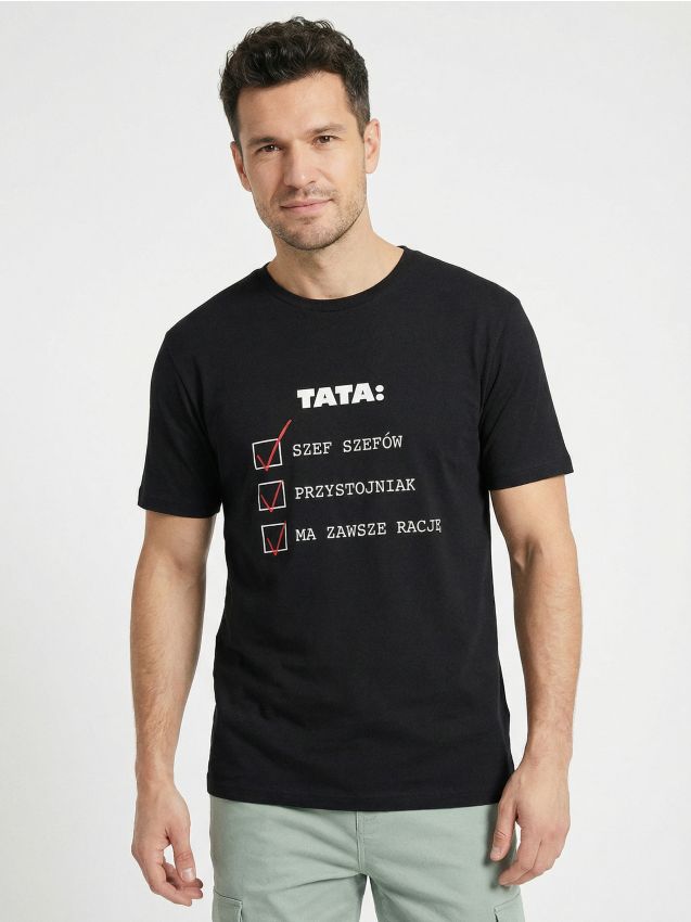 Sinsay - Tricou din bumbac - negru