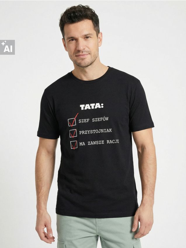 Sinsay - Tricou din bumbac - negru