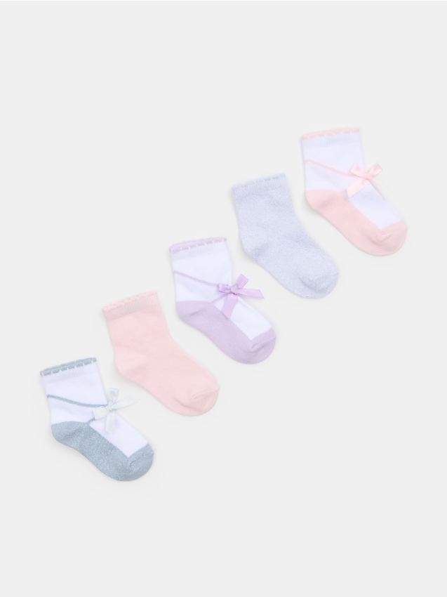 Sinsay - Șosete cu aplicații decorative 5 pack - multicolor