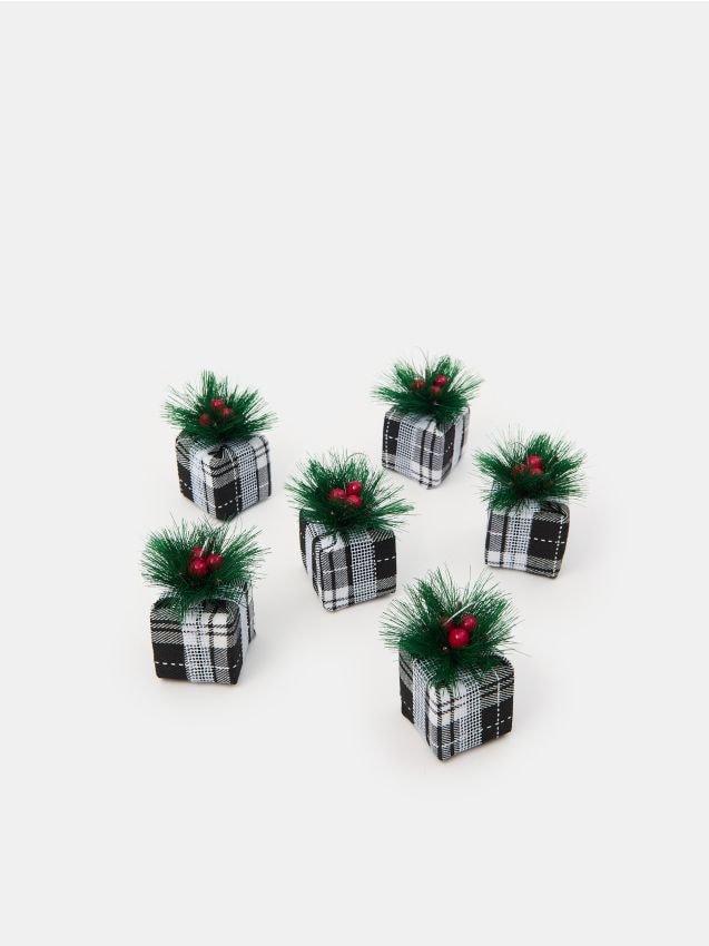 Sinsay - Decorațiune de Crăciun 6 pack - alb