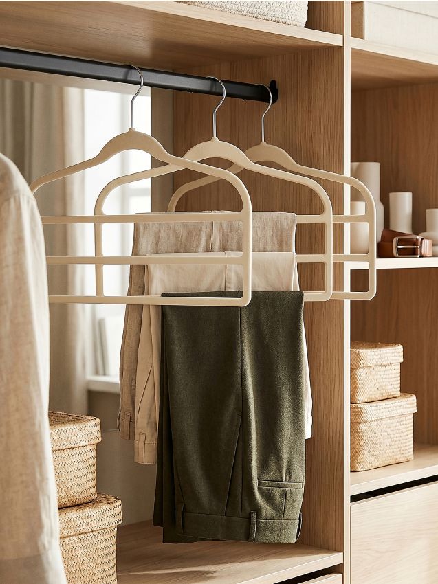Grucce con barre con finitura vellutata 3 pack - panna