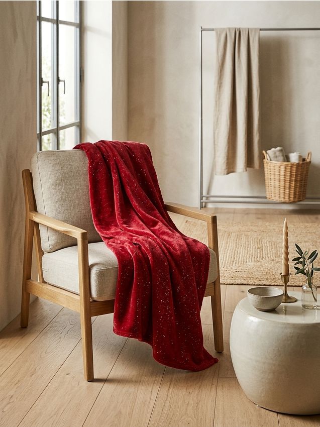 Sinsay - Pătură cu imprimeu Harry Potter - roșu