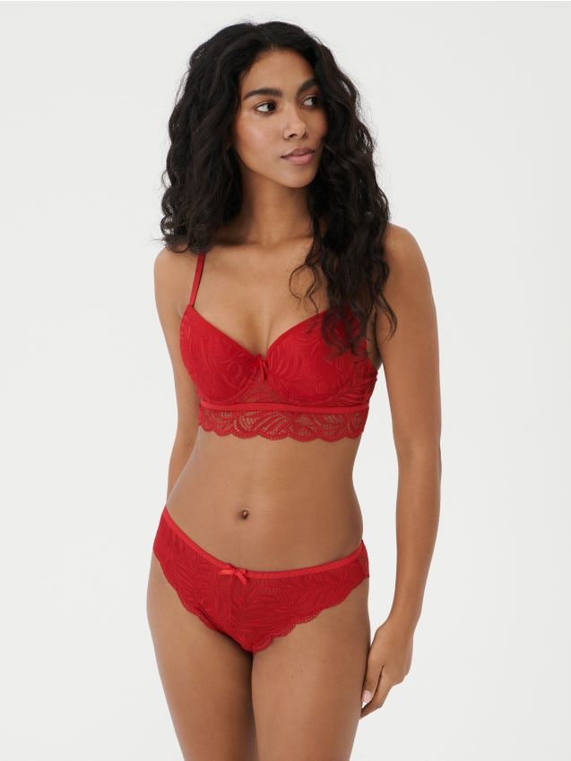 Lace push up bra Color red - SINSAY - 4217K-33X