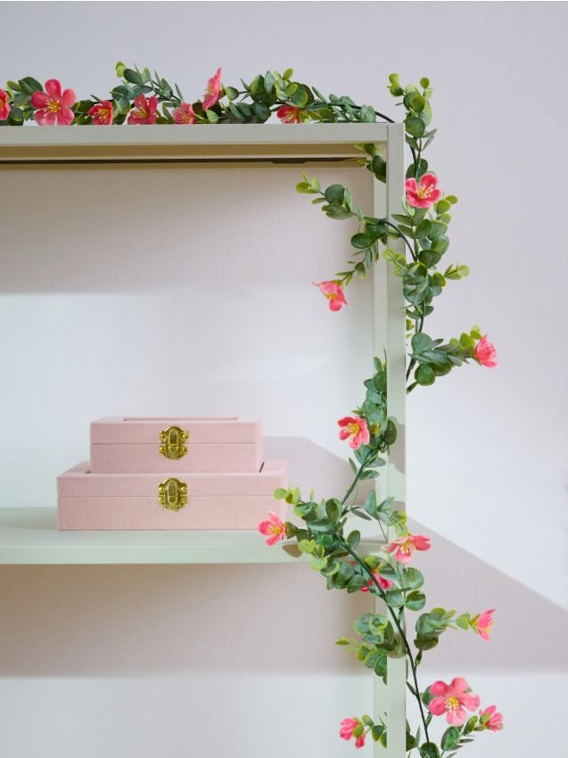Sinsay - Ghirlandă decorativă cu flori și frunze - verde