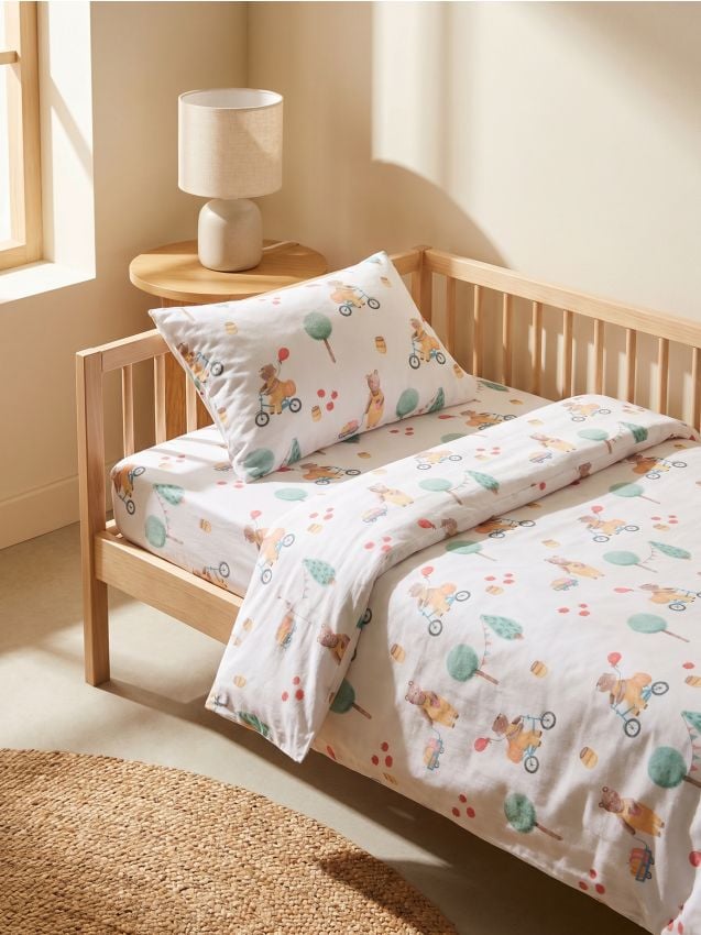 Sinsay - Cearceaf din bumbac cu elastic și model cu ursuleți - multicolor