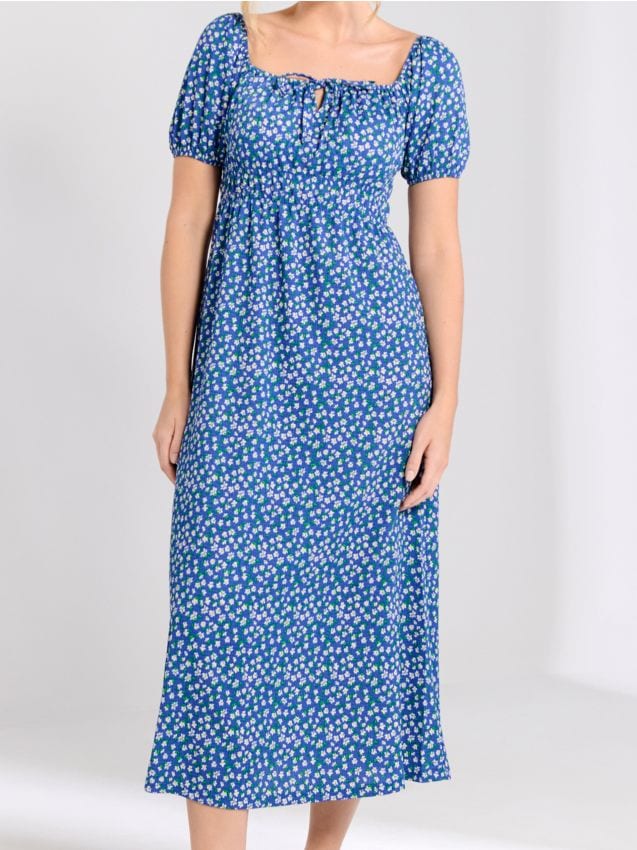 Sinsay - Rochie midi cu imprimeu floral - multicolor