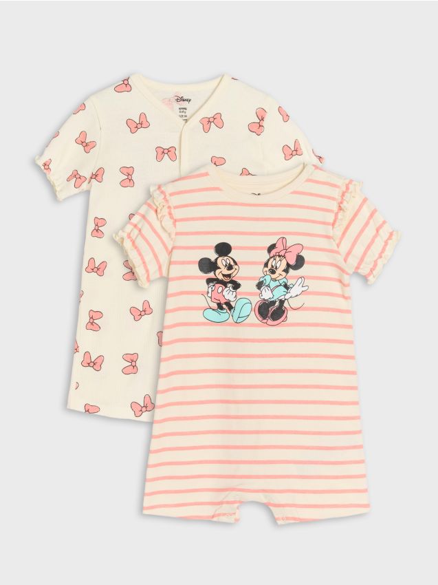 Sinsay - Rampersy 2 pack Mickey Mouse - kremowy