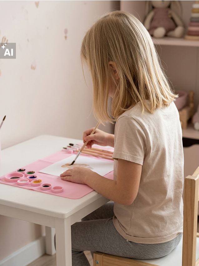 Sinsay - Covoraș din silicon pentru pictat - roz-pastel