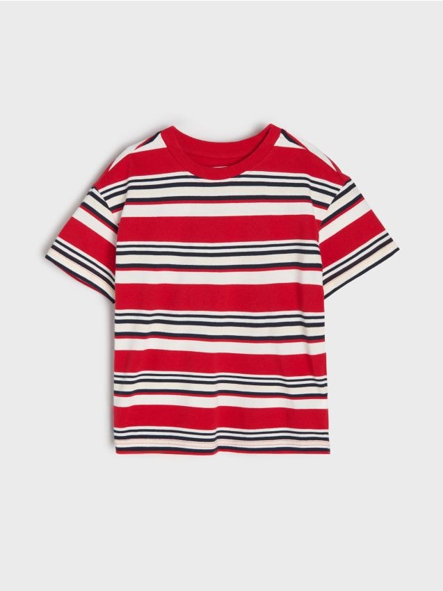 Sinsay - Tricou în dungi - bej