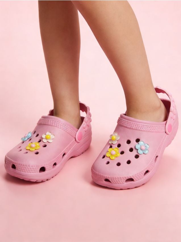 Sinsay - Saboti cu Motiv Floral - roz