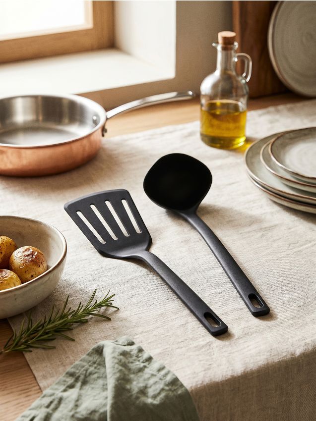 Sinsay - Set spatulă și polonic 2 pack - negru