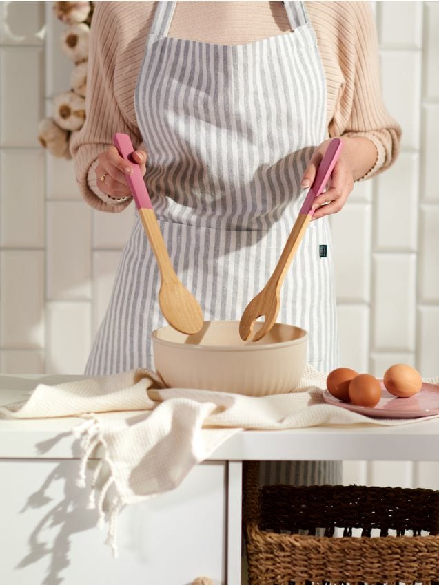 Sinsay - Set de 2 spatule pentru salată - roz-pudră