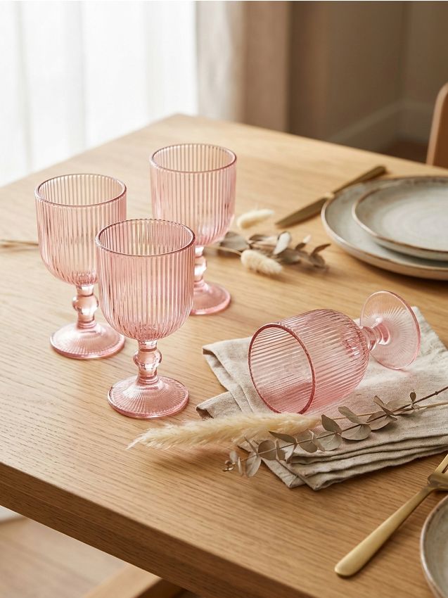 Sinsay - Set de 4 pahare - roz-pudră