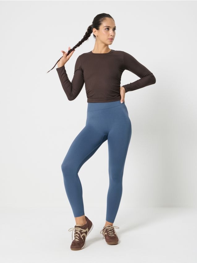 Sinsay - Športové legíny - tmavotyrkysová