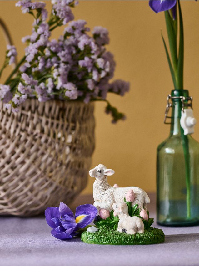 Sinsay - Figurină de Paște cu oi - alb