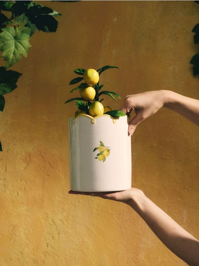 Sinsay - Dolomitová váza - galben-deschis