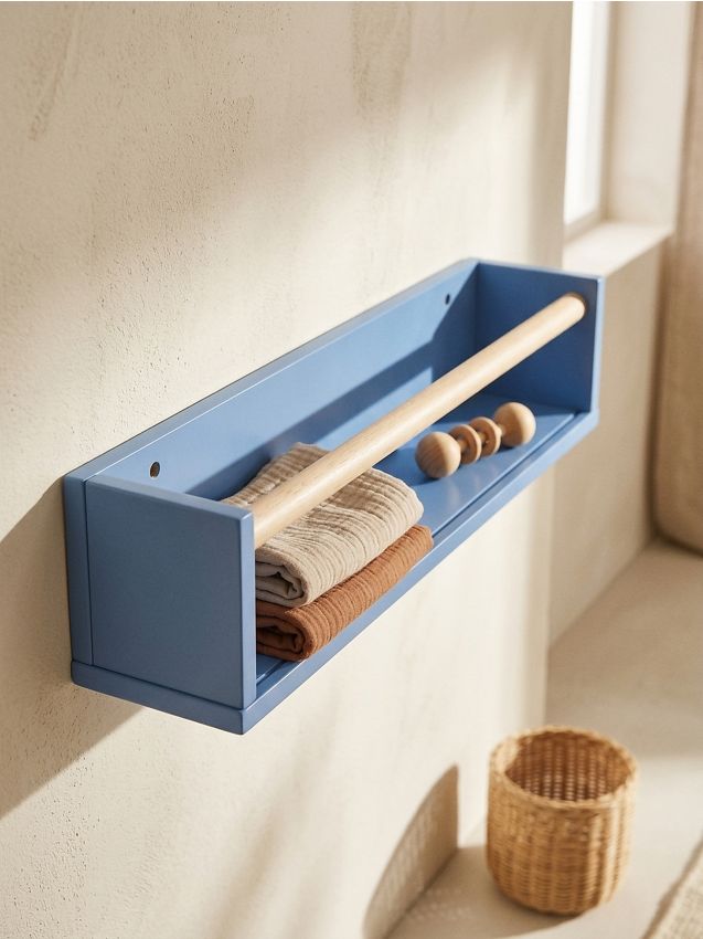 Mensola da parete per libri - azzurro
