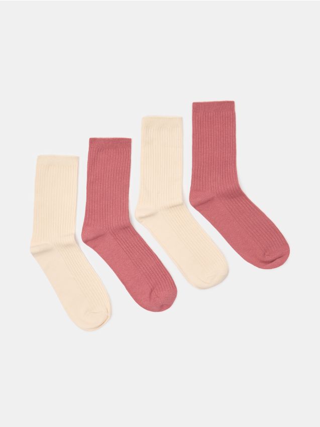 Sinsay - Súprava 4 párov ponožiek - viacfarebná