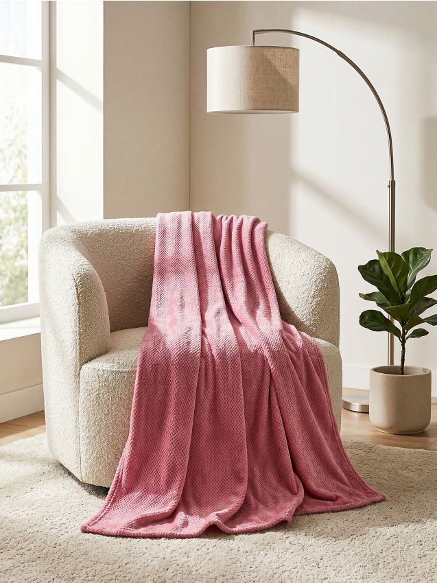 Copriletto strutturato - rosa