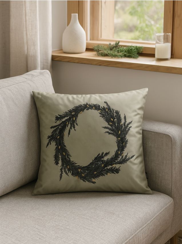 Sinsay - Pernă decorativă cu motiv de sărbători - verde
