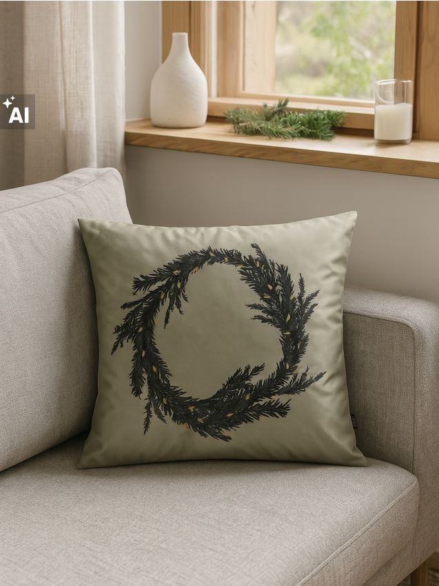 Sinsay - Pernă decorativă cu motiv de sărbători - verde
