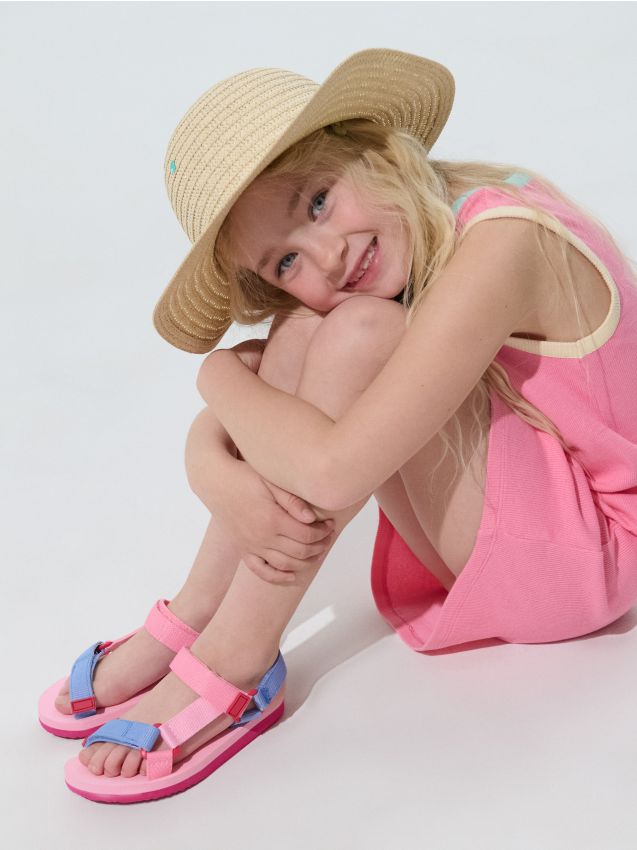 Sinsay - Sandale sport ușoare cu curele reglabile - roșu-hibiscus