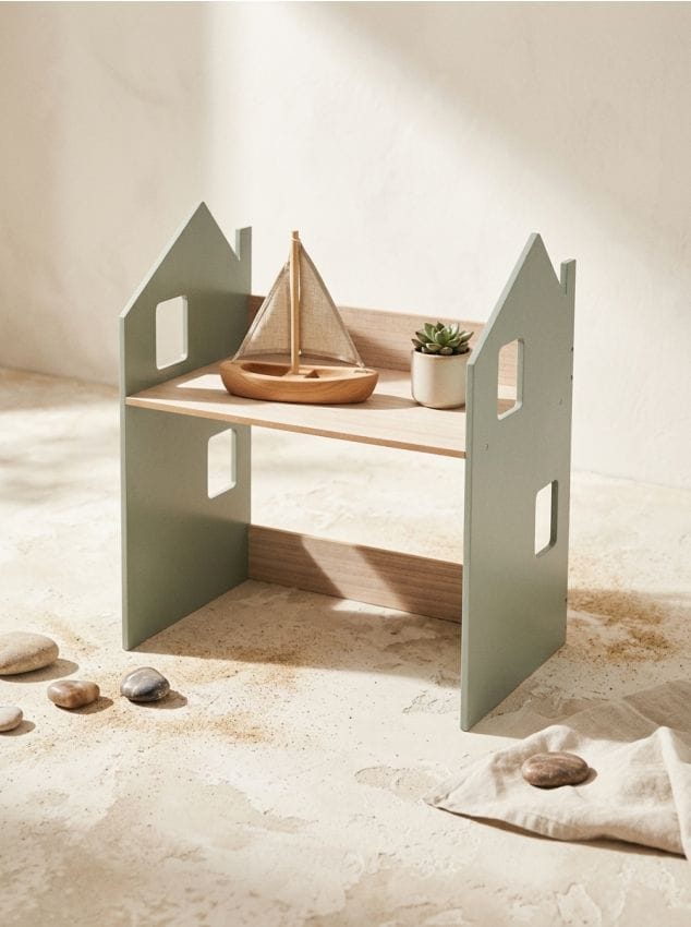 Sinsay - Birou cu motiv de casă - verde-închis