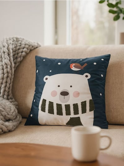 Dekorační polštář s motivem medvídka