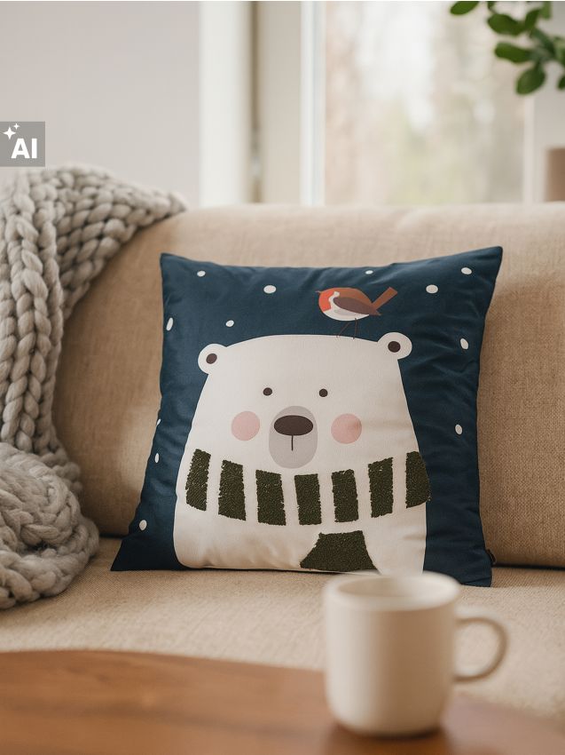 Sinsay - Pernă decorativă cu motiv de ursuleț - multicolor