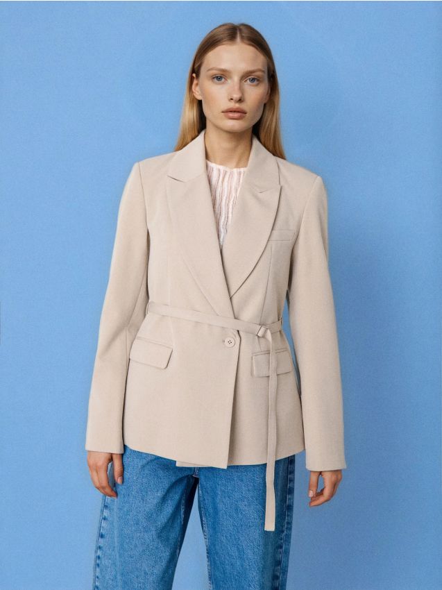 Sinsay - Sacou cu amestec de viscoză - bej