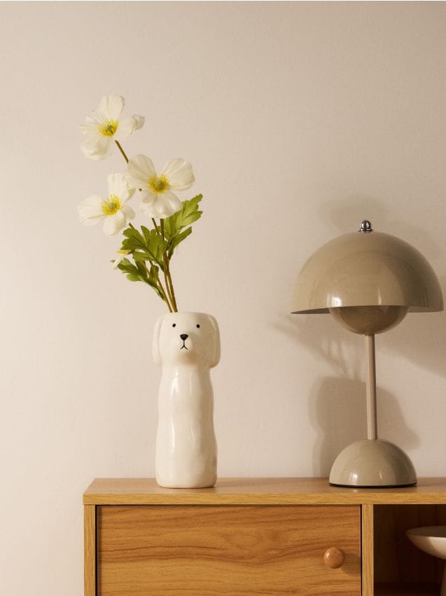 Sinsay - Vază în formă de câine - alb