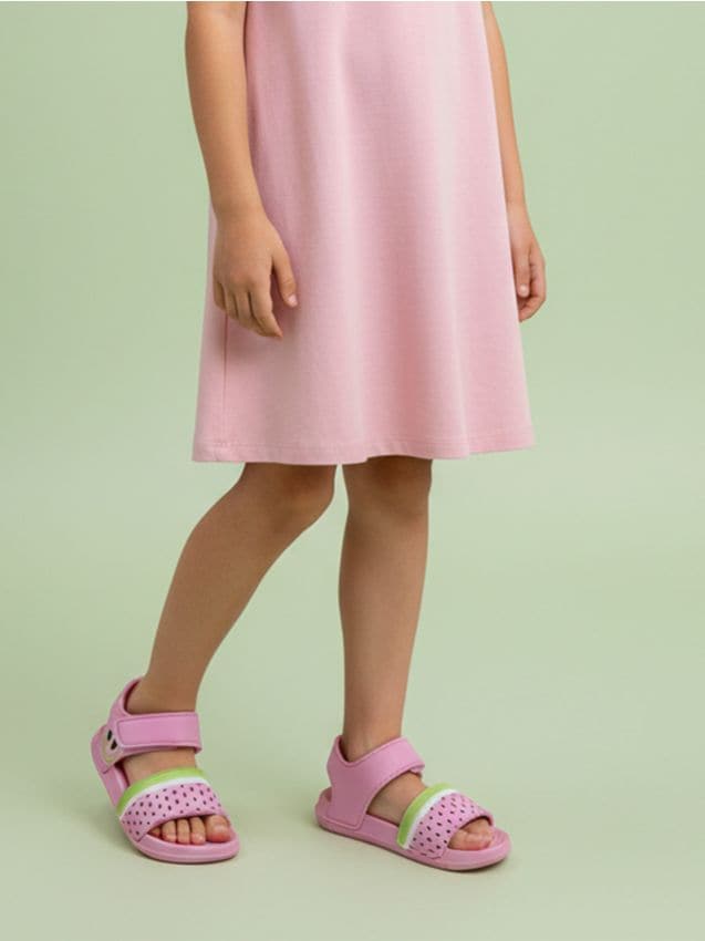 Sinsay - Sandale cu motiv de pepene verde - roz-pastel