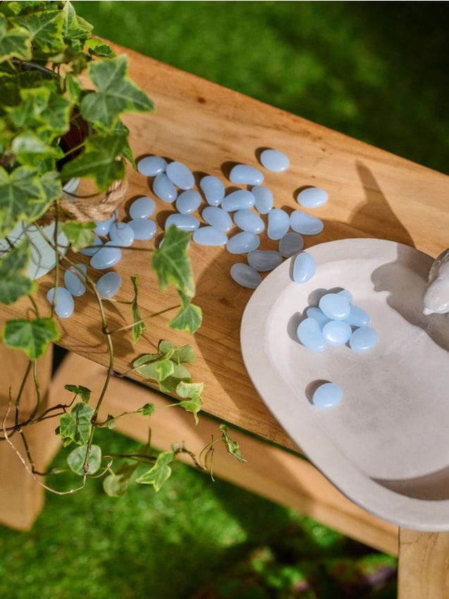 Sinsay - Set de pietricele fluorescente pentru grădină 72 pack - albastru-pal