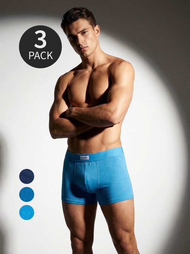 Sinsay - Bawełniane bokserki classic 3 pack - wielobarwny