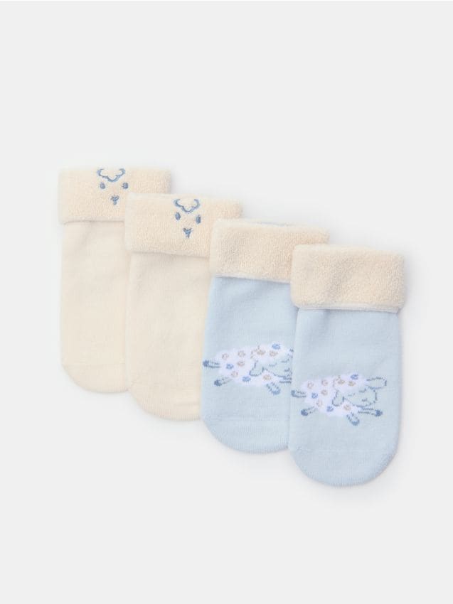 Sinsay - Șosete pentru bebeluși pachet de 2 - albastru-pal