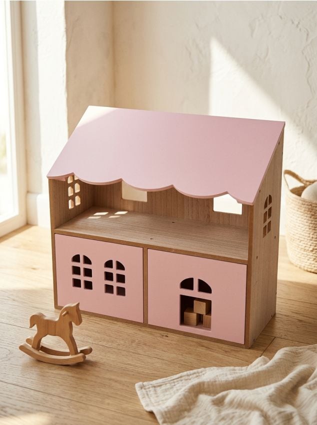 Sinsay - Raft în formă de casă cu sertare - roz-pastel