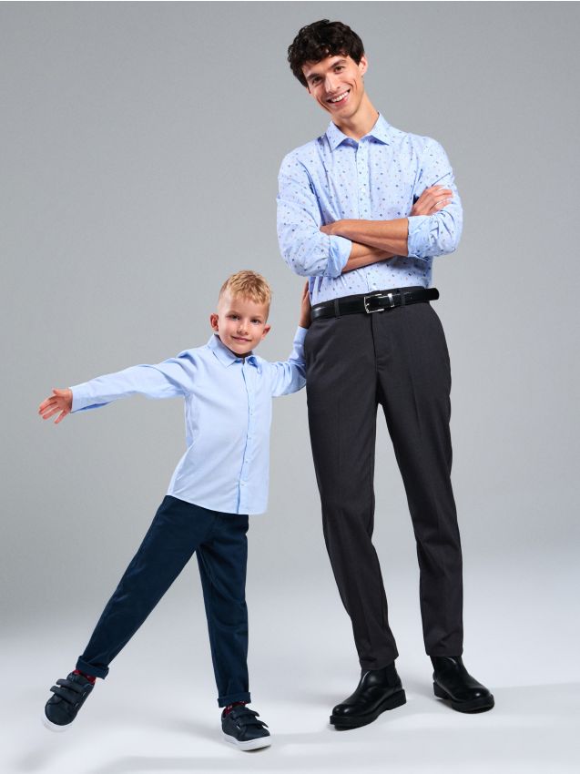 Sinsay - Bavlnená košeľa - svetlomodrá